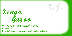kinga gazso business card